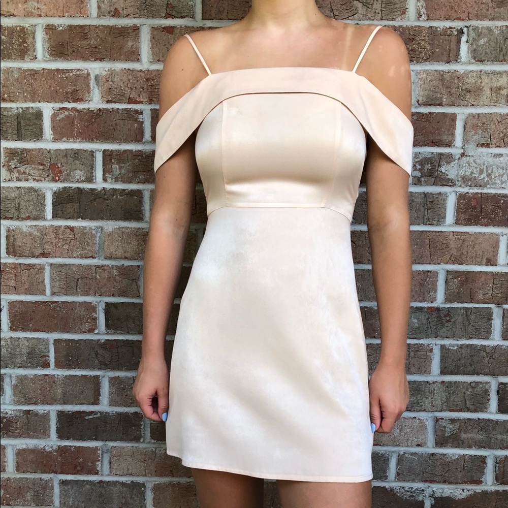 Urban Outfitters champagne satin mini dress